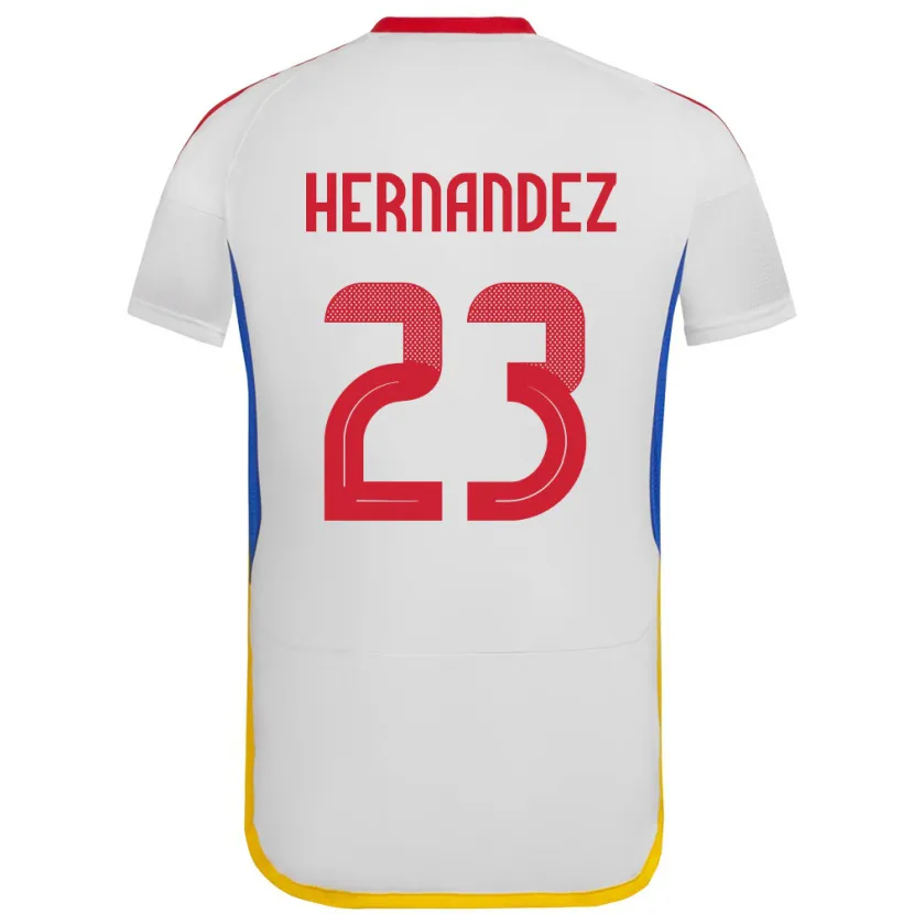 Danxen Kinderen Venezuela Luifer Hernández #23 Wit Uitshirt Uittenue 24-26 T-Shirt