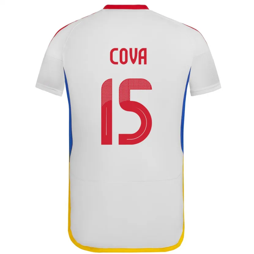 Danxen Kinderen Venezuela Adrián Cova #15 Wit Uitshirt Uittenue 24-26 T-Shirt
