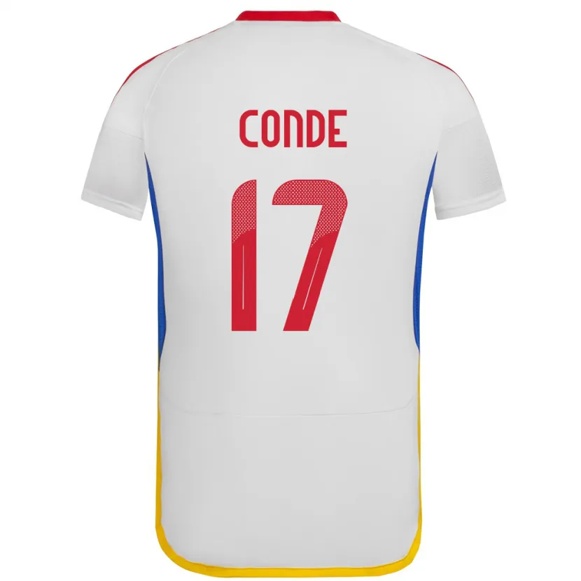 Danxen Kinderen Venezuela Óscar Conde #17 Wit Uitshirt Uittenue 24-26 T-Shirt