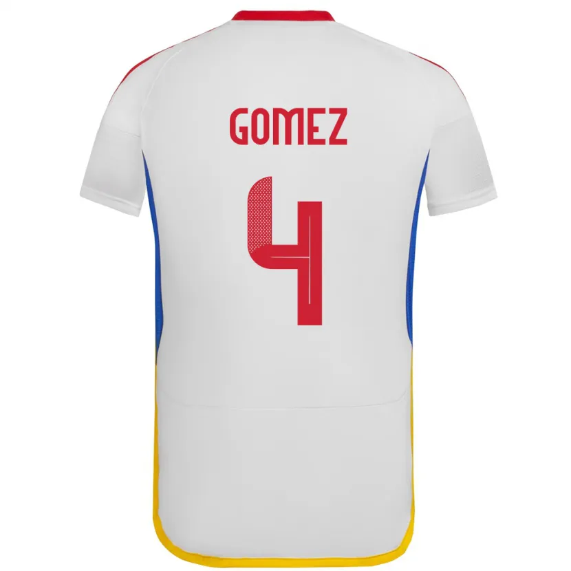 Danxen Kinderen Venezuela Santiago Gómez #4 Wit Uitshirt Uittenue 24-26 T-Shirt