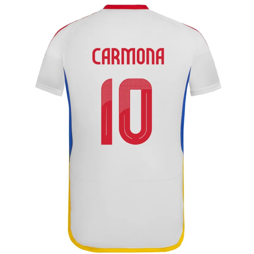 Danxen Kinderen Venezuela Wikelman Carmona #10 Wit Uitshirt Uittenue 24-26 T-Shirt