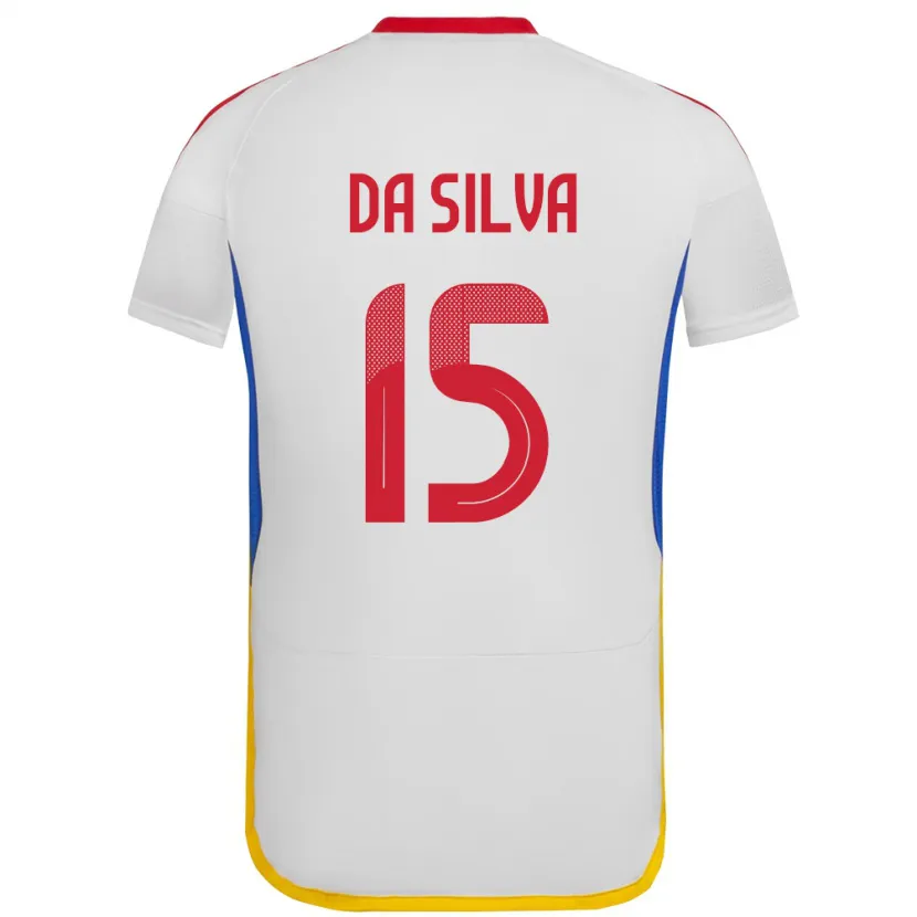 Danxen Kinderen Venezuela Cesar Da Silva #15 Wit Uitshirt Uittenue 24-26 T-Shirt