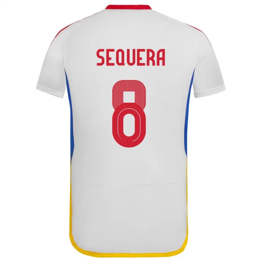 Danxen Kinderen Venezuela Giovanny Sequera #8 Wit Uitshirt Uittenue 24-26 T-Shirt