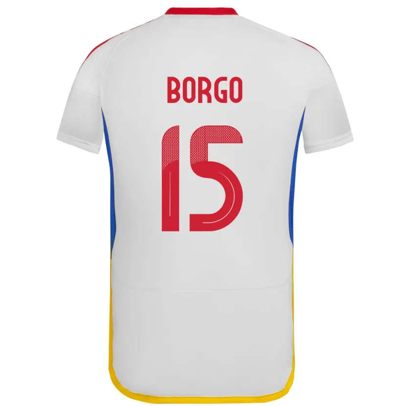 Danxen Kinderen Venezuela Ángel Borgo #15 Wit Uitshirt Uittenue 24-26 T-Shirt