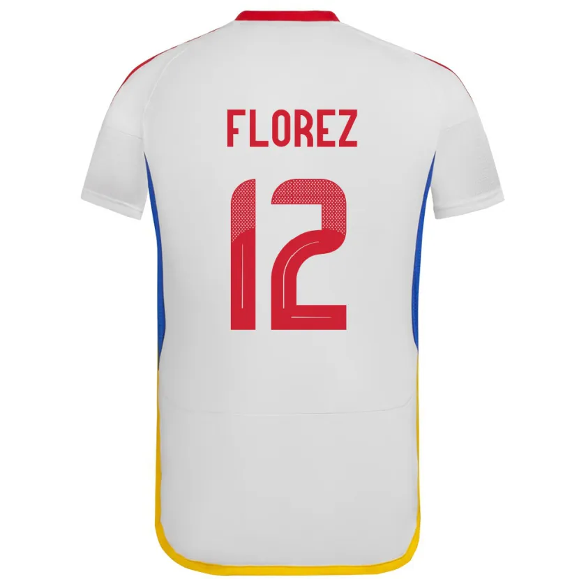 Danxen Kinderen Venezuela Génesis Flórez #12 Wit Uitshirt Uittenue 24-26 T-Shirt