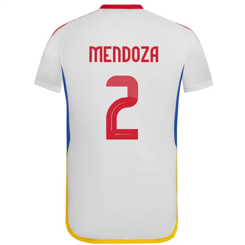 Danxen Kinderen Venezuela Rafanny Mendoza #2 Wit Uitshirt Uittenue 24-26 T-Shirt