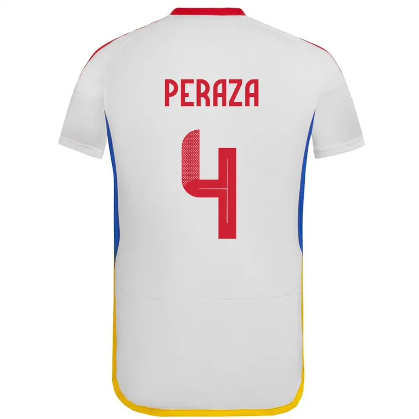 Danxen Kinderen Venezuela María Peraza #4 Wit Uitshirt Uittenue 24-26 T-Shirt