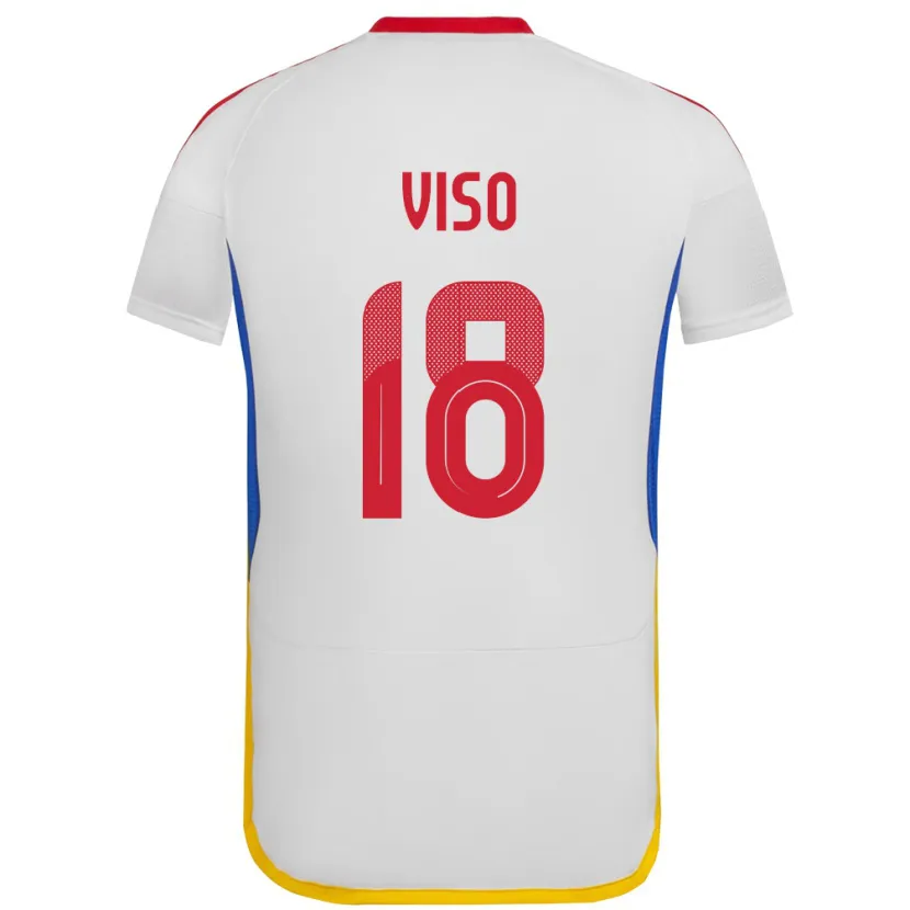 Danxen Kinderen Venezuela Ysaura Viso #18 Wit Uitshirt Uittenue 24-26 T-Shirt