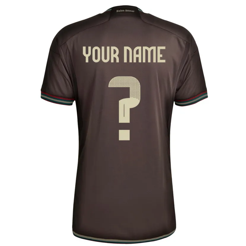 Danxen Kinderen Jamaica Uw Naam #0 Nachtbruin Uitshirt Uittenue 24-26 T-Shirt