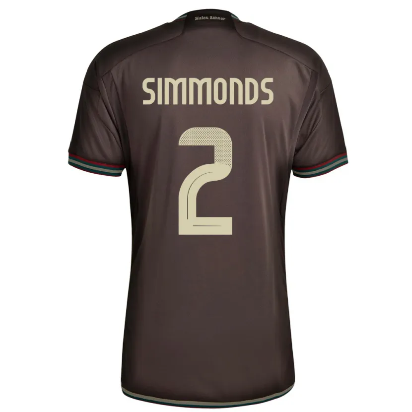 Danxen Kinderen Jamaica Nicholas Simmonds #2 Nachtbruin Uitshirt Uittenue 24-26 T-Shirt