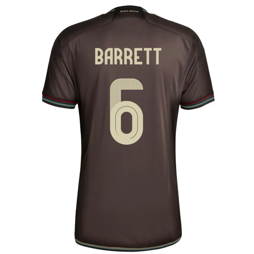 Danxen Kinderen Jamaica Ronaldo Barrett #6 Nachtbruin Uitshirt Uittenue 24-26 T-Shirt