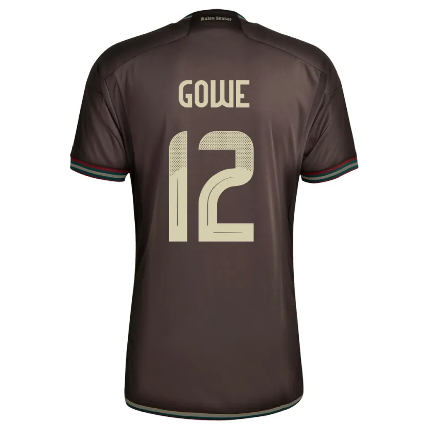 Danxen Kinderen Jamaica Tyrese Gowe #12 Nachtbruin Uitshirt Uittenue 24-26 T-Shirt