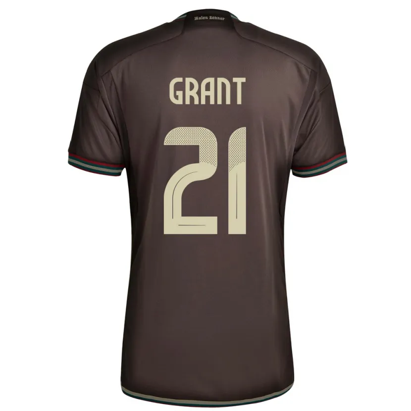 Danxen Kinderen Jamaica Joshua Grant #21 Nachtbruin Uitshirt Uittenue 24-26 T-Shirt
