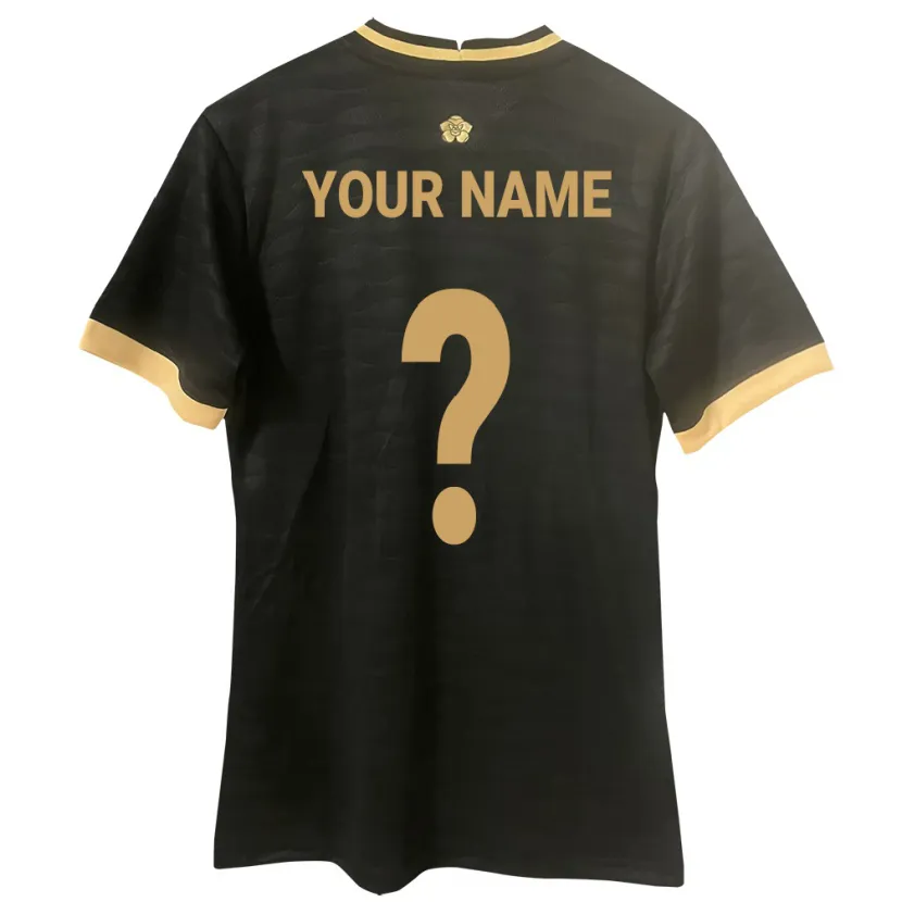 Danxen Kinderen Panama Uw Naam #0 Zwart Uitshirt Uittenue 24-26 T-Shirt