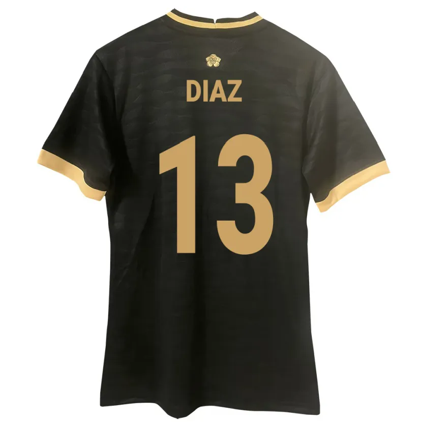 Danxen Kinderen Panama Érick Díaz #13 Zwart Uitshirt Uittenue 24-26 T-Shirt
