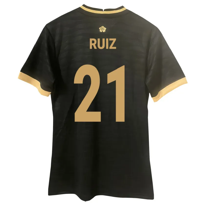 Danxen Kinderen Panama Alberto Ruiz #21 Zwart Uitshirt Uittenue 24-26 T-Shirt