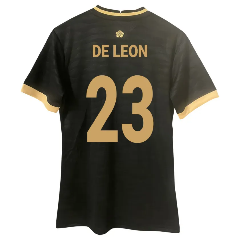 Danxen Kinderen Panama Yerenis De León #23 Zwart Uitshirt Uittenue 24-26 T-Shirt