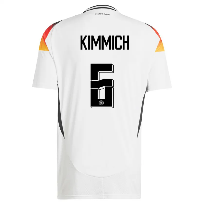 Danxen Heren Duitsland Joshua Kimmich #6 Wit Thuisshirt Thuistenue 24-26 T-Shirt