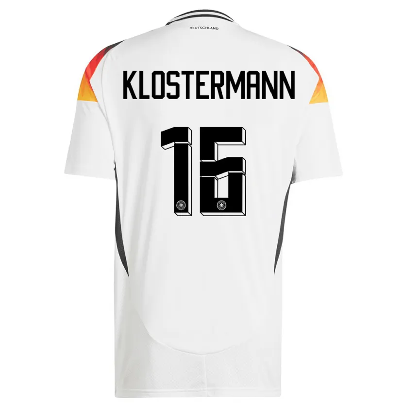 Danxen Heren Duitsland Lukas Klostermann #16 Wit Thuisshirt Thuistenue 24-26 T-Shirt