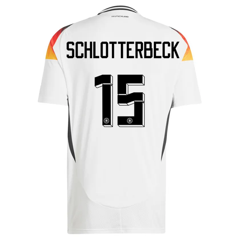 Danxen Heren Duitsland Nico Schlotterbeck #15 Wit Thuisshirt Thuistenue 24-26 T-Shirt