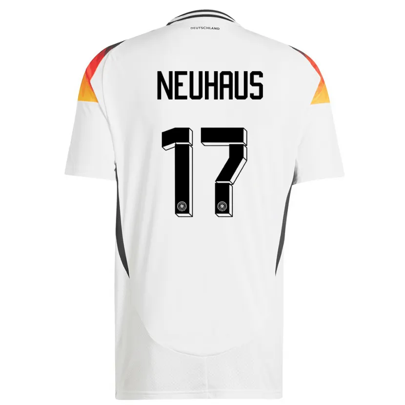 Danxen Heren Duitsland Florian Neuhaus #17 Wit Thuisshirt Thuistenue 24-26 T-Shirt