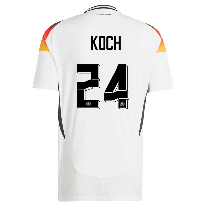Danxen Heren Duitsland Robin Koch #24 Wit Thuisshirt Thuistenue 24-26 T-Shirt