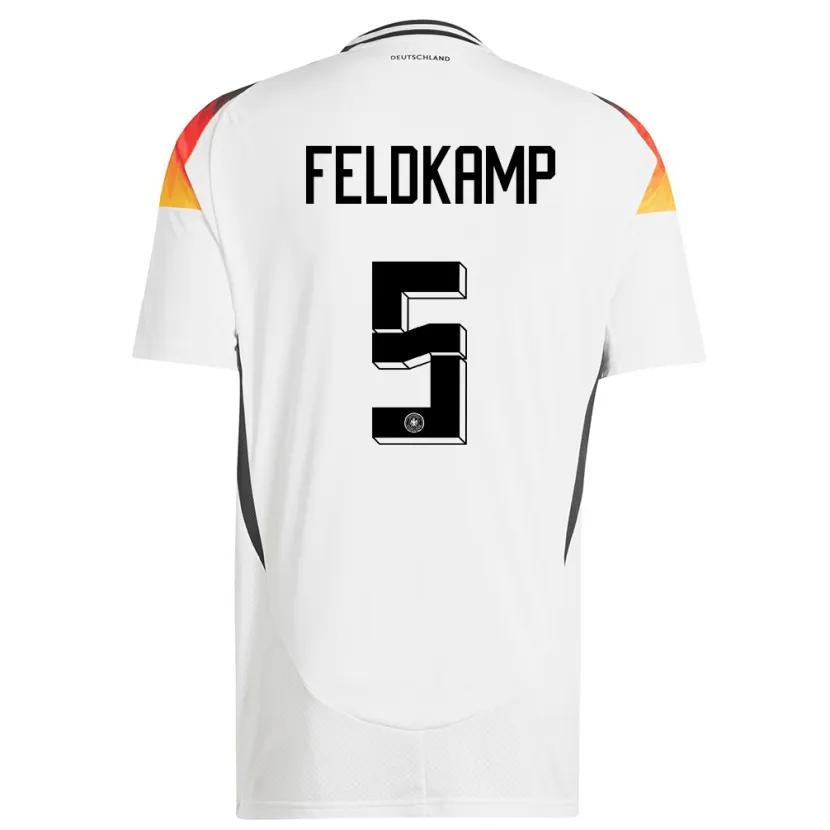 Danxen Heren Duitsland Jana Feldkamp #5 Wit Thuisshirt Thuistenue 24-26 T-Shirt