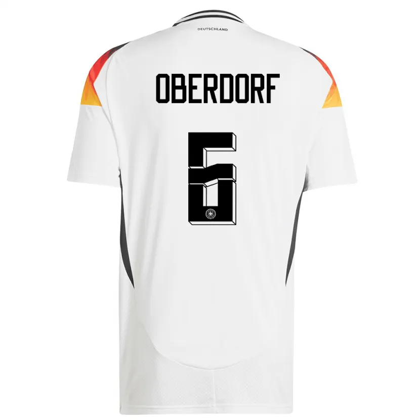 Danxen Heren Duitsland Lena Oberdorf #6 Wit Thuisshirt Thuistenue 24-26 T-Shirt