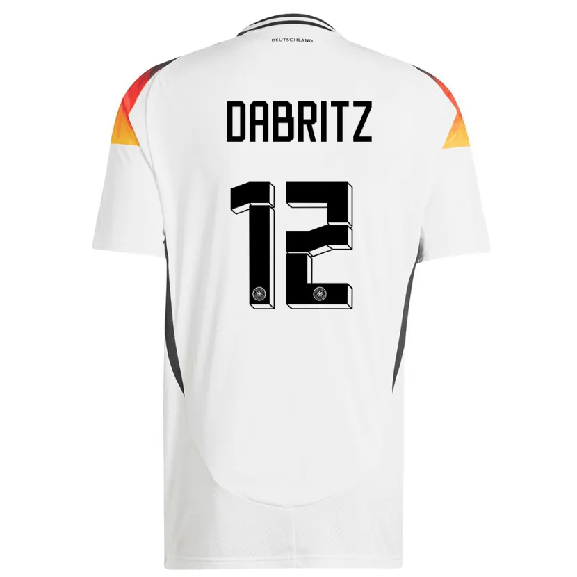 Danxen Heren Duitsland Sara Dabritz #12 Wit Thuisshirt Thuistenue 24-26 T-Shirt