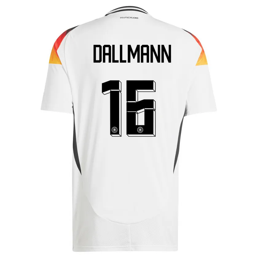 Danxen Heren Duitsland Linda Dallmann #16 Wit Thuisshirt Thuistenue 24-26 T-Shirt