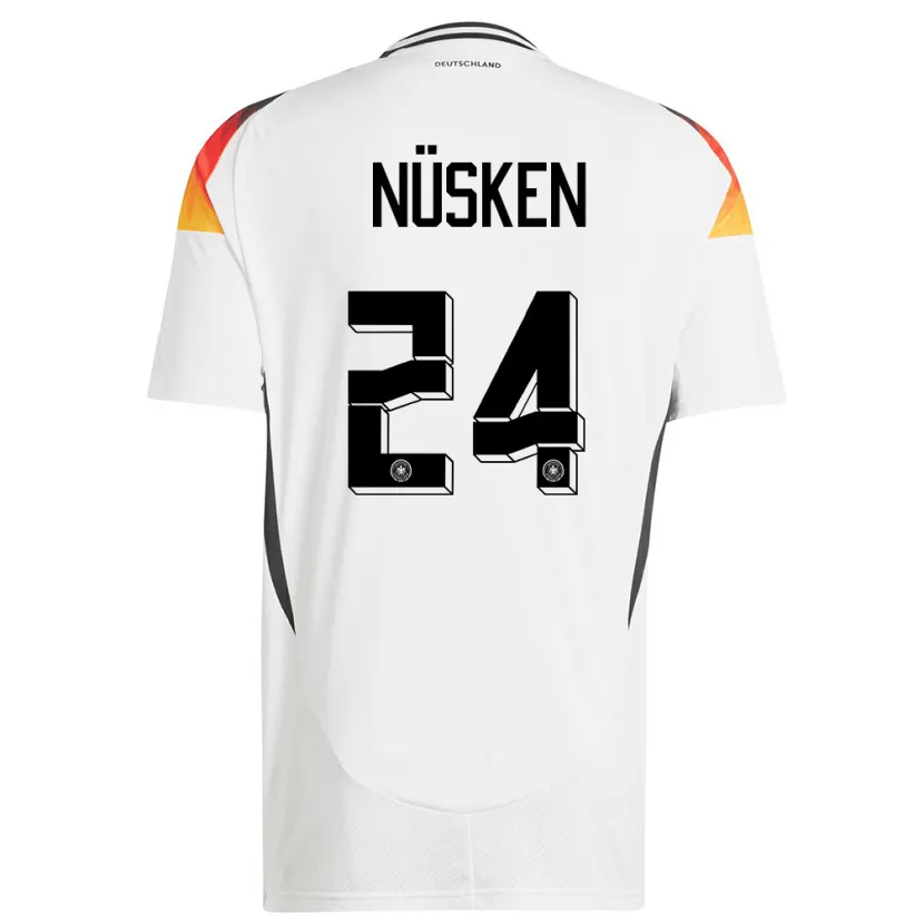 Danxen Heren Duitsland Sjoeke Nusken #24 Wit Thuisshirt Thuistenue 24-26 T-Shirt