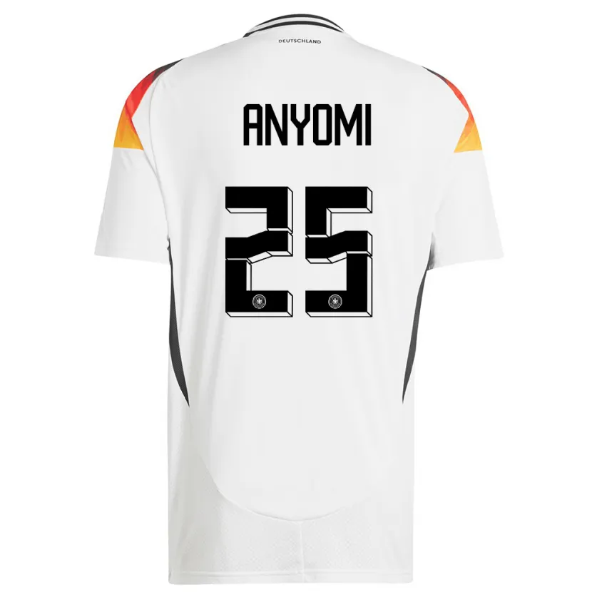 Danxen Heren Duitsland Nicole Anyomi #25 Wit Thuisshirt Thuistenue 24-26 T-Shirt