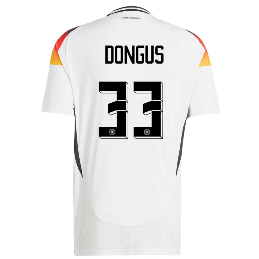 Danxen Heren Duitsland Fabienne Dongus #33 Wit Thuisshirt Thuistenue 24-26 T-Shirt