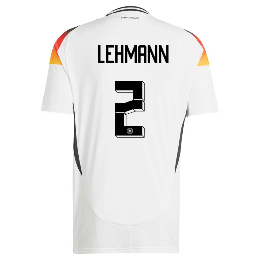 Danxen Heren Duitsland Paul Lehmann #2 Wit Thuisshirt Thuistenue 24-26 T-Shirt