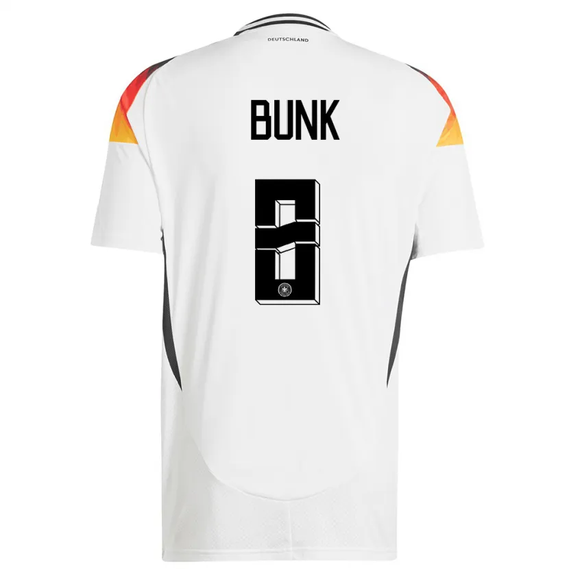 Danxen Heren Duitsland Daniel Bunk #8 Wit Thuisshirt Thuistenue 24-26 T-Shirt