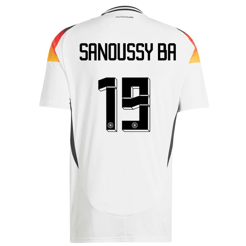Danxen Heren Duitsland Sanoussy Ba #19 Wit Thuisshirt Thuistenue 24-26 T-Shirt