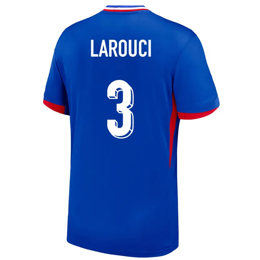 Danxen Heren Frankrijk Yasser Larouci #3 Blauw Thuisshirt Thuistenue 24-26 T-Shirt