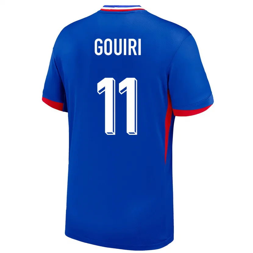 Danxen Heren Frankrijk Amine Gouiri #11 Blauw Thuisshirt Thuistenue 24-26 T-Shirt