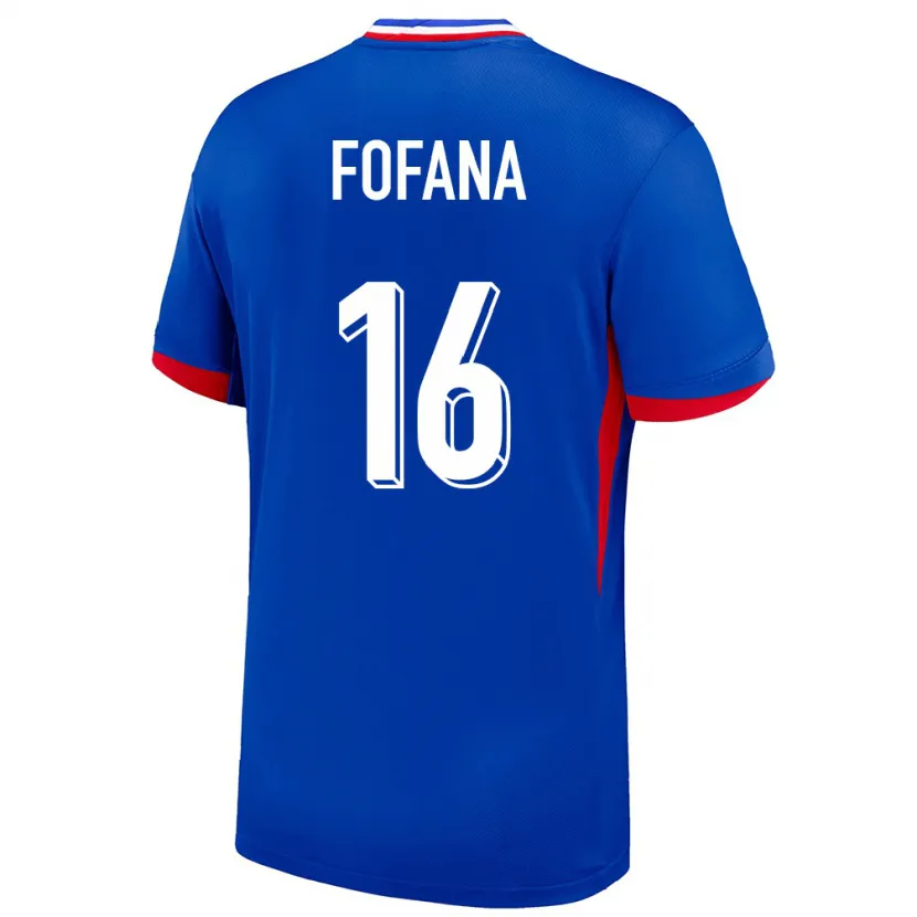 Danxen Heren Frankrijk Yahia Fofana #16 Blauw Thuisshirt Thuistenue 24-26 T-Shirt