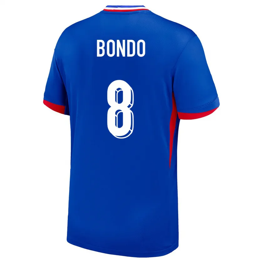 Danxen Heren Frankrijk Warren Bondo #8 Blauw Thuisshirt Thuistenue 24-26 T-Shirt