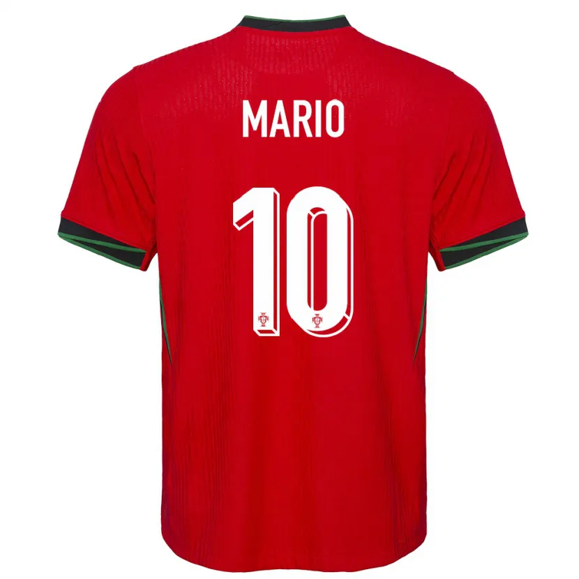 Danxen Heren Portugal Joao Mario #10 Rood Thuisshirt Thuistenue 24-26 T-Shirt