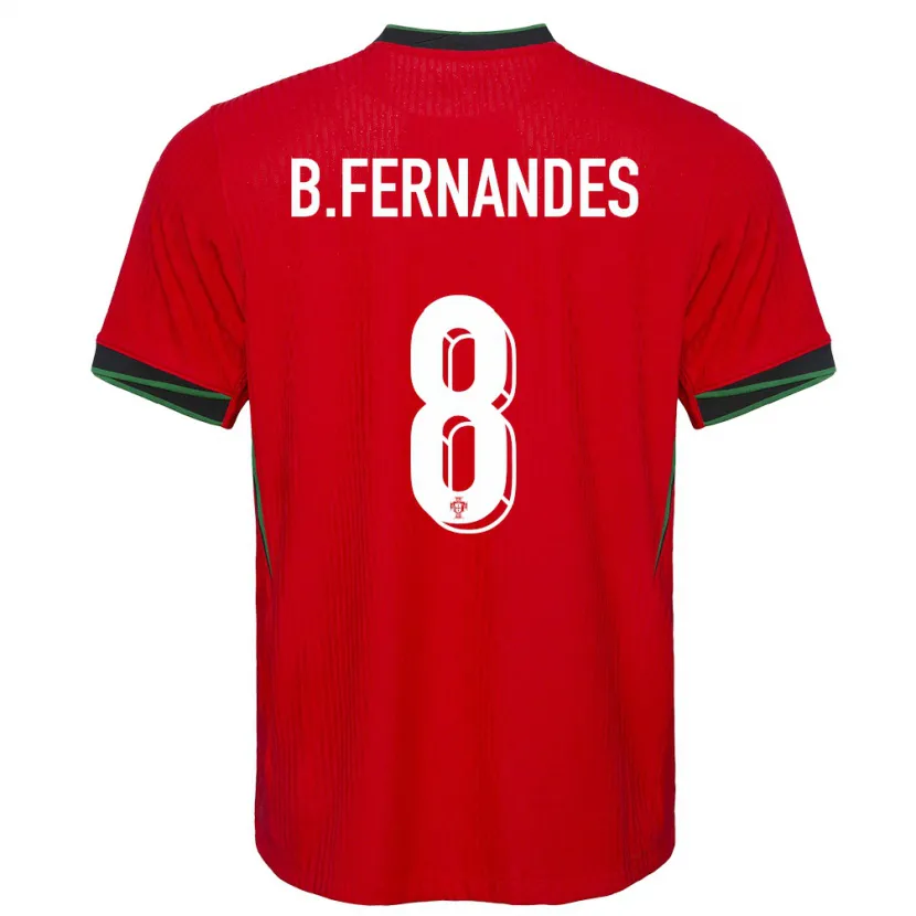 Danxen Heren Portugal Bruno Fernandes #8 Rood Thuisshirt Thuistenue 24-26 T-Shirt