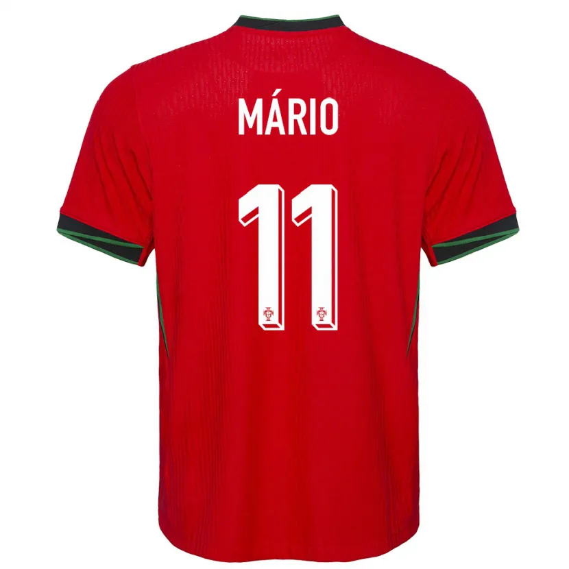 Danxen Heren Portugal Joao Mario #11 Rood Thuisshirt Thuistenue 24-26 T-Shirt
