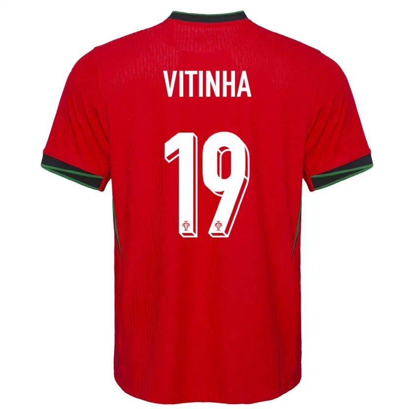 Danxen Heren Portugal Vitinha #19 Rood Thuisshirt Thuistenue 24-26 T-Shirt