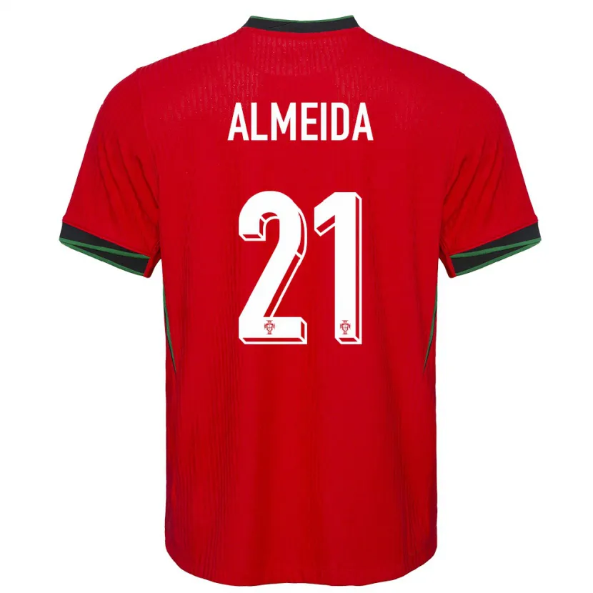 Danxen Heren Portugal Andre Almeida #21 Rood Thuisshirt Thuistenue 24-26 T-Shirt