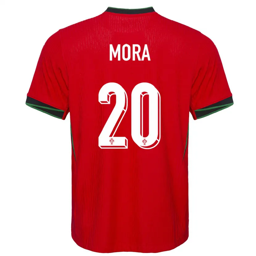 Danxen Heren Portugal Rodrigo Mora #20 Rood Thuisshirt Thuistenue 24-26 T-Shirt