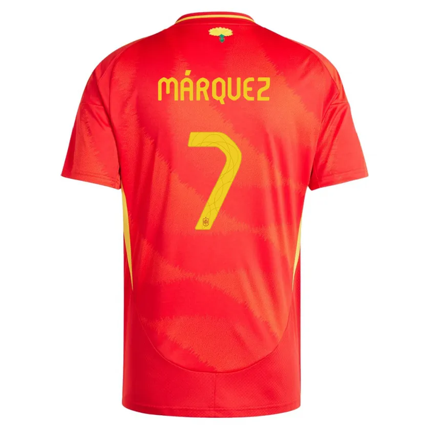 Danxen Heren Spanje Rosa Marquez #7 Rood Thuisshirt Thuistenue 24-26 T-Shirt