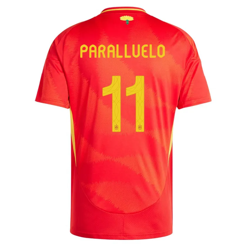 Danxen Heren Spanje Salma Paralluelo #11 Rood Thuisshirt Thuistenue 24-26 T-Shirt