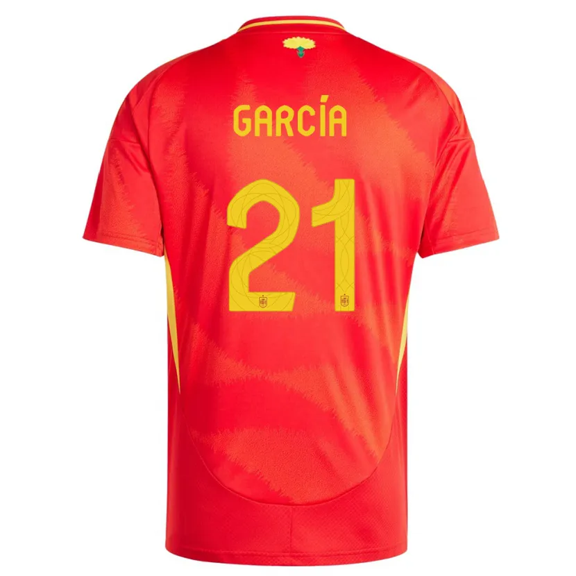 Danxen Heren Spanje Sheila Garcia #21 Rood Thuisshirt Thuistenue 24-26 T-Shirt