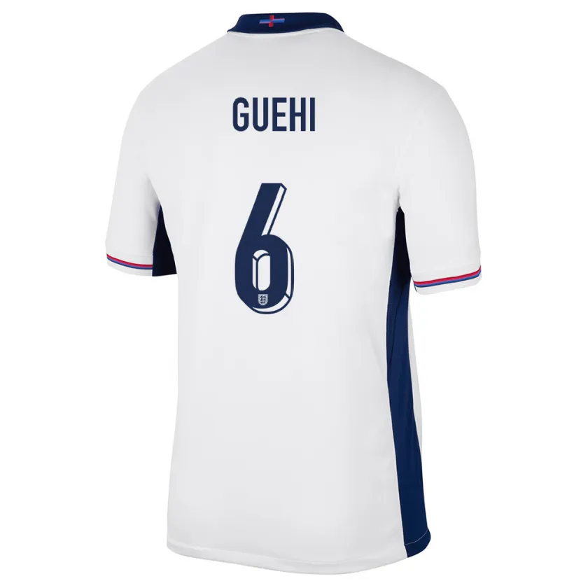 Danxen Heren Engeland Marc Guehi #6 Wit Thuisshirt Thuistenue 24-26 T-Shirt